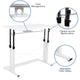 White |#| White Height Adjustable 27.25-35.75inchH Sit to Stand Laptop Desk