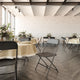 Black |#| Spacious & Contoured Commercial Wide & Tall Black Plastic Folding Chairs-4 Pack