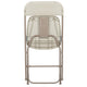 Beige |#| Folding Chair - Beige Plastic – 650LB Weight Capacity - Event Chair