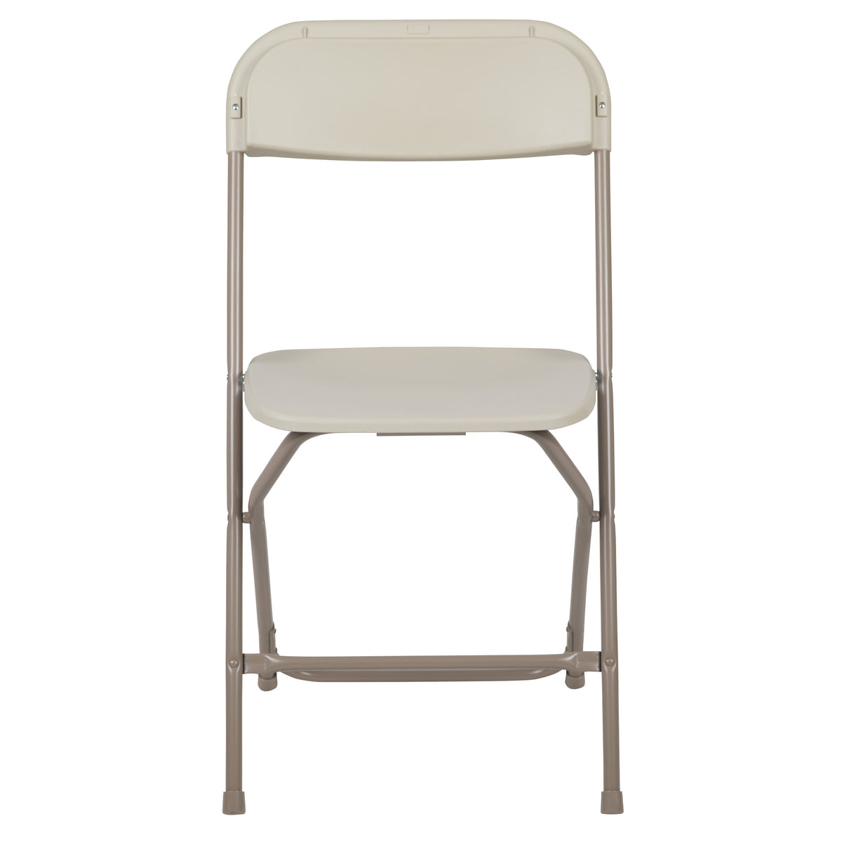 Beige |#| Folding Chair - Beige Plastic – 650LB Weight Capacity - Event Chair