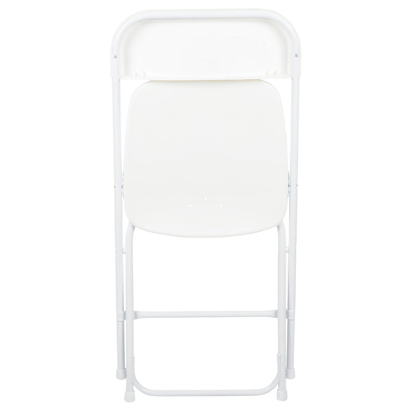 White |#| Folding Chair - White Plastic – 650LB Weight Capacity - Event Chair