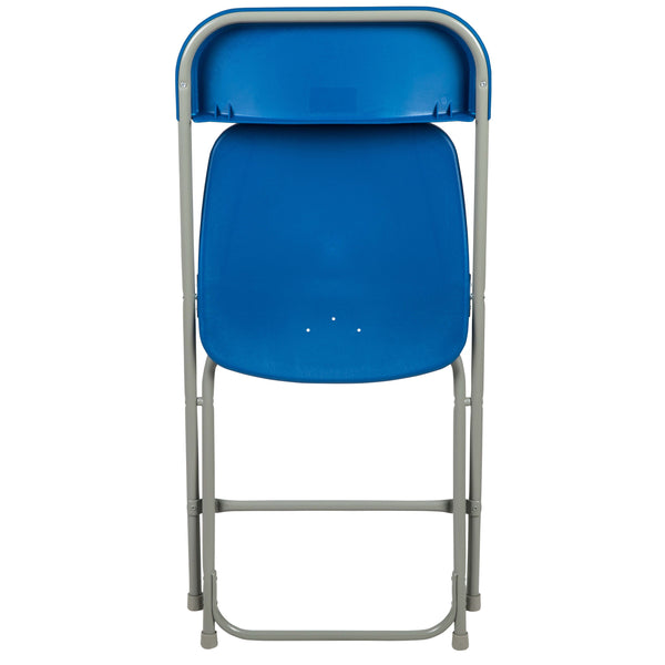 Blue |#| Folding Chair - Blue Plastic – 650LB Weight Capacity - Event Chair