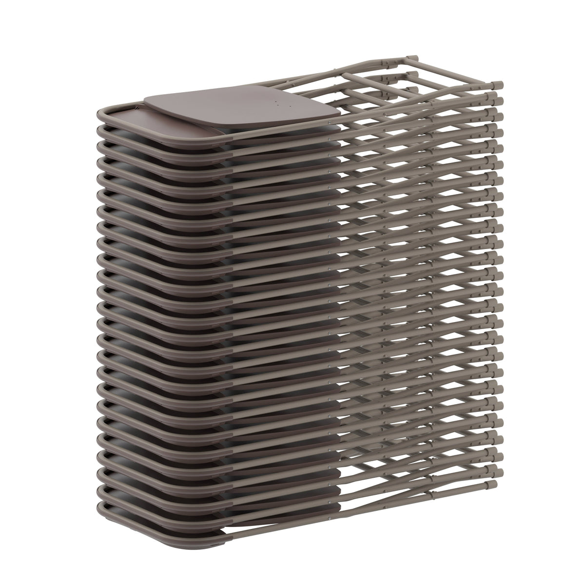 Brown |#| Folding Chair - Brown Plastic – 650LB Weight Capacity - Event Chair