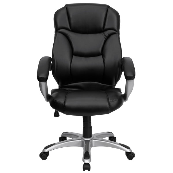 Grape Microfiber |#| High Back Grape Microfiber Executive Swivel Ergonomic Office Chair with Arms