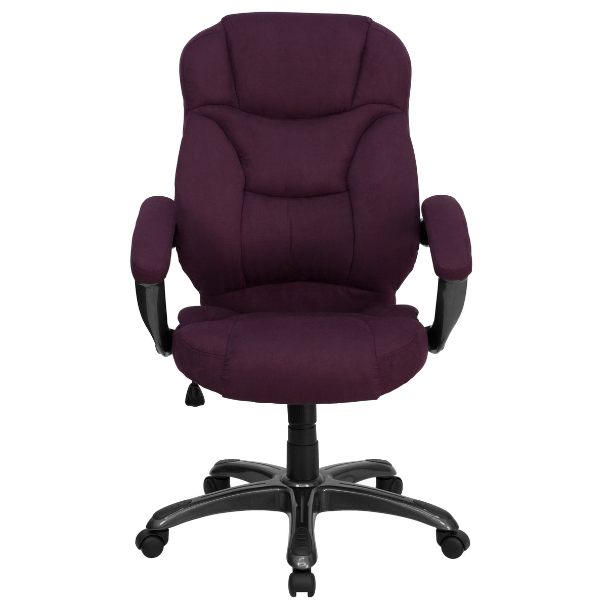 Grape Microfiber |#| High Back Grape Microfiber Executive Swivel Ergonomic Office Chair with Arms