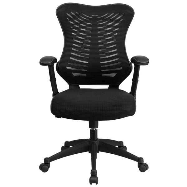 Black Mesh |#| High Back Designer Black Mesh Executive Ergonomic Chair with Adjustable Arms