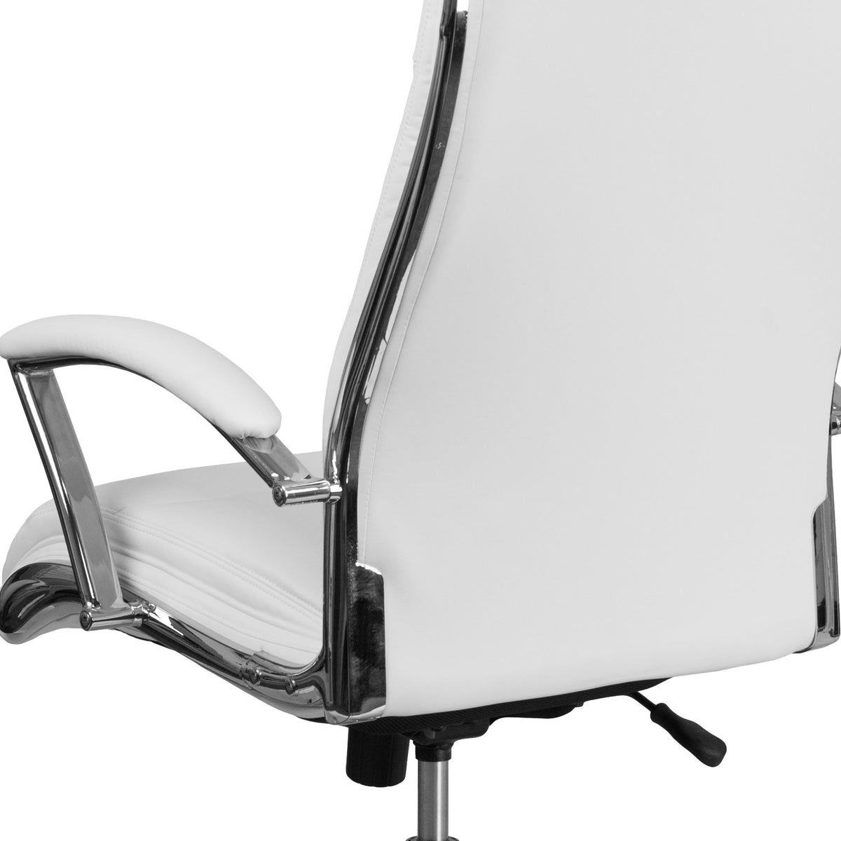 White |#| High Back Designer White LeatherSoft Upholstered Executive Swivel Office Chair