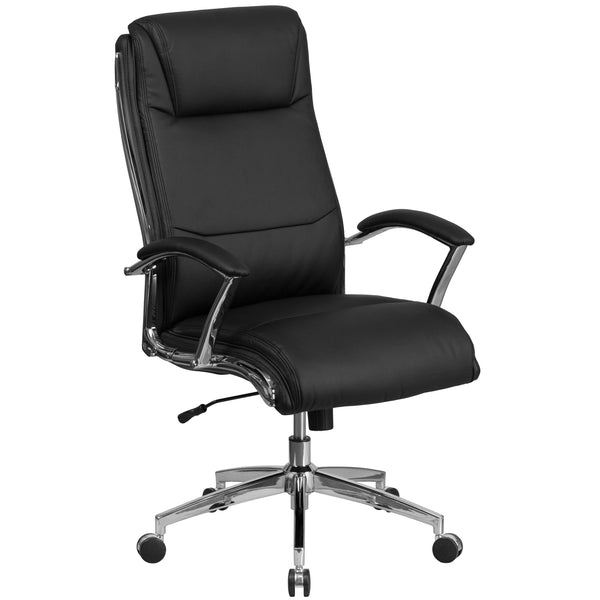 Black |#| High Back Designer Black LeatherSoft Upholstered Executive Swivel Office Chair