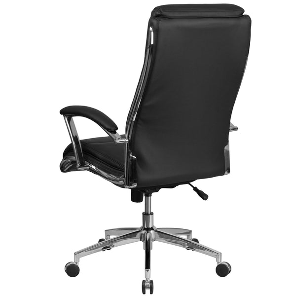 Black |#| High Back Designer Black LeatherSoft Upholstered Executive Swivel Office Chair