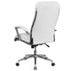 White |#| High Back Designer White LeatherSoft Upholstered Executive Swivel Office Chair