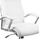 White |#| High Back Designer White LeatherSoft Upholstered Executive Swivel Office Chair