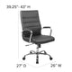 Black LeatherSoft/Chrome Frame |#| High Back Black LeatherSoft Executive Swivel Office Chair with Chrome Frame/Arms