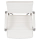 White |#| High Back White LeatherSoft Ribbed Executive Swivel Office Chair - Desk Chair