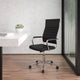 Black |#| High Back Black LeatherSoft Ribbed Executive Swivel Office Chair - Desk Chair