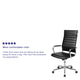 Black |#| High Back Black LeatherSoft Ribbed Executive Swivel Office Chair - Desk Chair