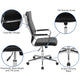 Black |#| High Back Black LeatherSoft Ribbed Executive Swivel Office Chair - Desk Chair