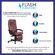 Burgundy |#| High Back Burgundy LeatherSoft Executive Reclining Ergonomic Office Chair