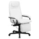 White |#| High Back White LeatherSoft Executive Reclining Ergonomic Swivel Chair with Arms