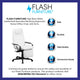 White |#| High Back White LeatherSoft Executive Reclining Ergonomic Swivel Chair with Arms