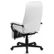 White |#| High Back White LeatherSoft Executive Reclining Ergonomic Swivel Chair with Arms