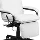 White |#| High Back White LeatherSoft Executive Reclining Ergonomic Swivel Chair with Arms