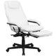 White |#| High Back White LeatherSoft Executive Reclining Ergonomic Swivel Chair with Arms