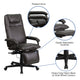 Brown |#| High Back Brown LeatherSoft Executive Reclining Ergonomic Office Chair with Arms
