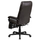Brown |#| High Back Brown LeatherSoft Executive Reclining Ergonomic Office Chair with Arms
