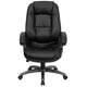 High Back Black LeatherSoft Swivel Ergonomic Office Chair w/Deep Curved Lumbar