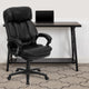 High Back Black LeatherSoft Ergonomic Chair w/Plush Headrest, Extensive Padding