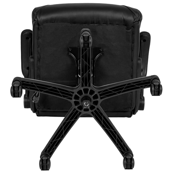 High Back Black LeatherSoft Executive Swivel Chair with Double Layered Headrest