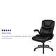 High Back Black LeatherSoft Executive Swivel Chair with Double Layered Headrest