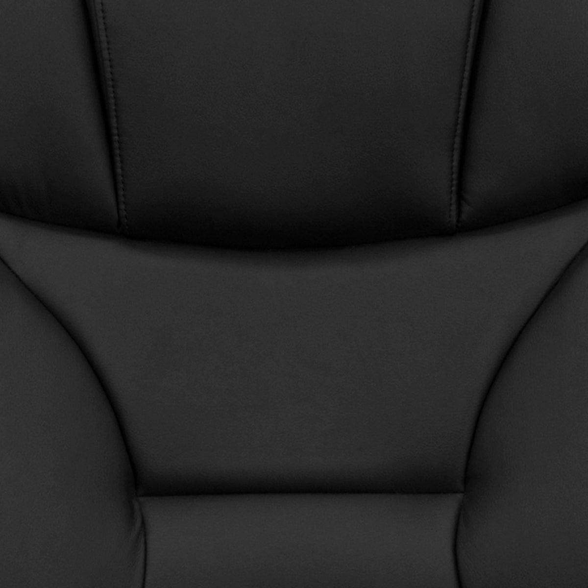 High Back Black LeatherSoft Executive Swivel Office Chair w/Lip Edge Base & Arms