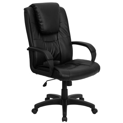 High Back LeatherSoft Executive Swivel Office Chair with Oversized Headrest and Arms