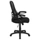 Black |#| High Back Black Mesh Ergonomic Office Chair with Black Frame and Flip-up Arms