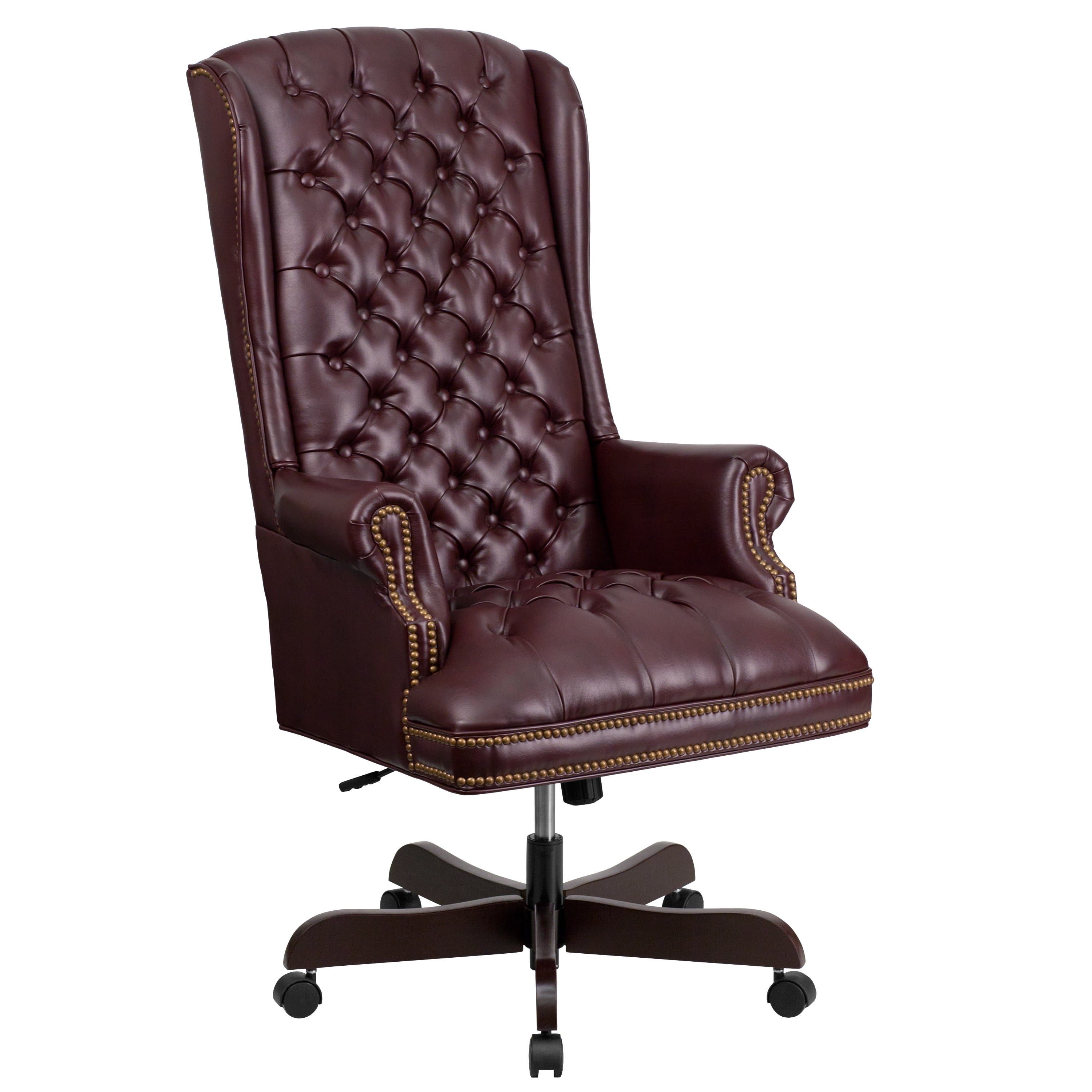 Tan leather 2025 ergonomic office chair