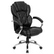 High Back Transitional Style Black LeatherSoft Executive Swivel Office Chair