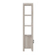 Gray Frame/Oil Rubbed Bronze Hardware |#| Gray 4 Tier Shaker Style Bookcase with Cabinet and Oil Rubbed Bronze Hardware