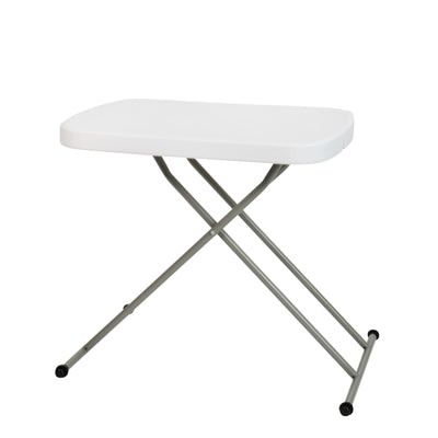 Indoor/Outdoor Plastic Folding Table, Adjustable Height Commercial Grade Side Table, Laptop Table, TV Tray