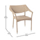 Natural |#| All Weather Commercial Grade PE Rattan Stacking Patio Chairs in Natural