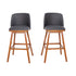 Julia Set of 2 Transitional Upholstered Barstools with Nailhead Trim and Solid Wood Frames