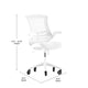 White Mesh/White Frame |#| Ergonomic Swivel Task Chair with Roller Wheels & Flip Up Arms - White Mesh