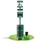 Pet Waste Station-Roll Bag Dispenser-Sanitizer Bottle-Trash Can with Lid-Green