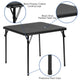 Black |#| Kids Black 3 Piece Folding Table and Chair Set - Kids Activity Table Set