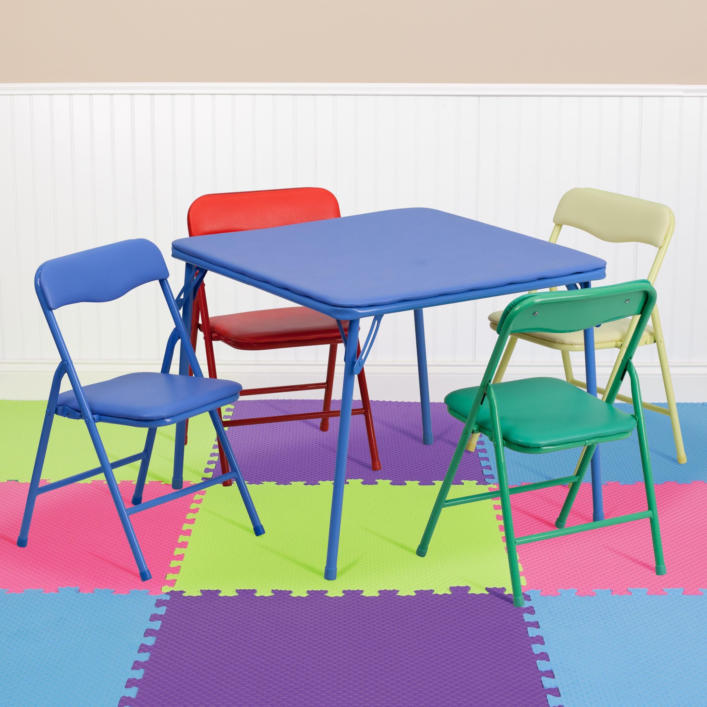 5 PC Kids Folding Table Set JB-9-KID- – Church Chairs 4 Less