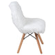 White |#| Kids Shaggy Dog White Accent Chair - Desk Chair - Playroom Chair