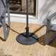 Black |#| Sunburst 19.25" Diameter Weatherproof Universal Cement Umbrella Base - Bronze
