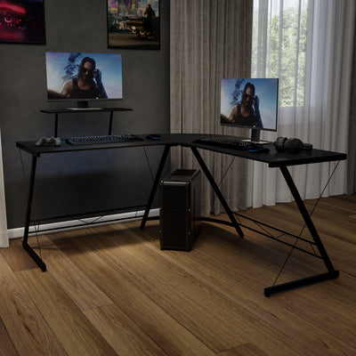L-Shaped Desk 71.5" Computer Corner Desk, Home Office Corner Desk, Gaming Desk, Space Saving, Easy to Assemble - View 2