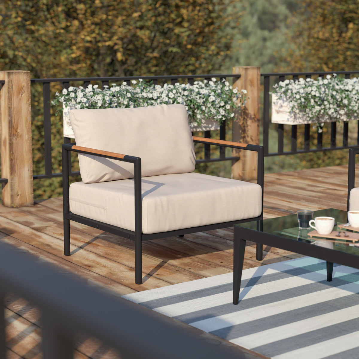 Outdoor Chair Less Patio Chair and Cushions GM-201027-1S- – Church Chairs 4 Less