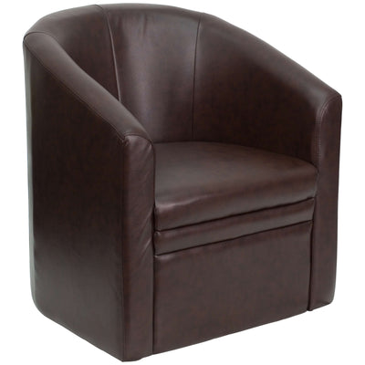 LeatherSoft Barrel-Shaped Guest Chair